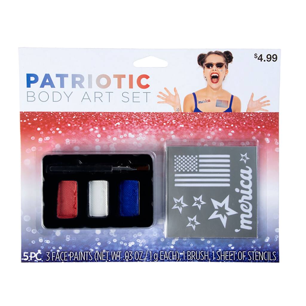 July 4th Patriotic Face Body Art Paint Kit Michaels